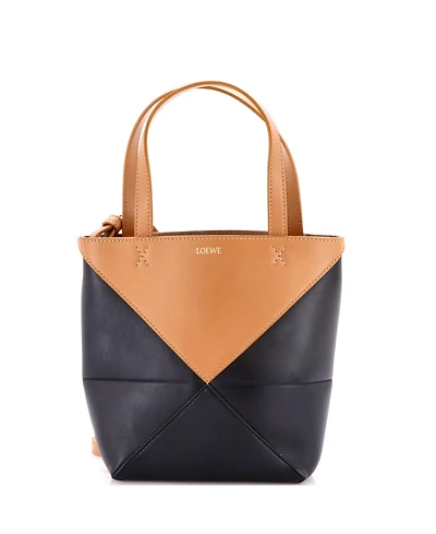 Pre-Owned Loewe Mini Puzzle Fold Tote Leather
