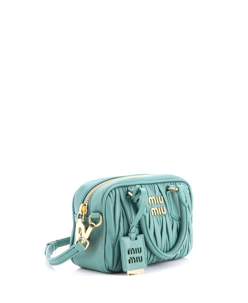 Pre-Owned Miu Miu Regular Arcadie Top Handle Bag Matelasse Leather