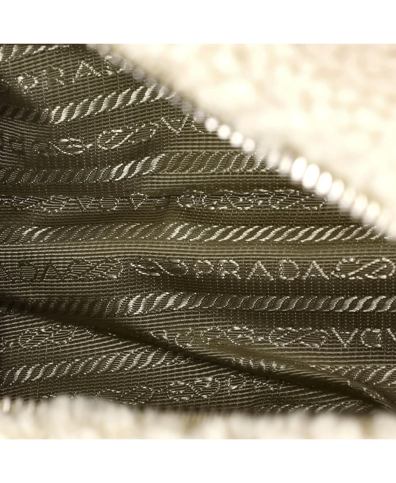 Pre-Owned Prada Small Re-Edition 2005 Shoulder Bag Shearling