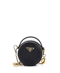 Pre-Owned Prada Mini Top Handle Crossbody Pouch Saffiano Leather
