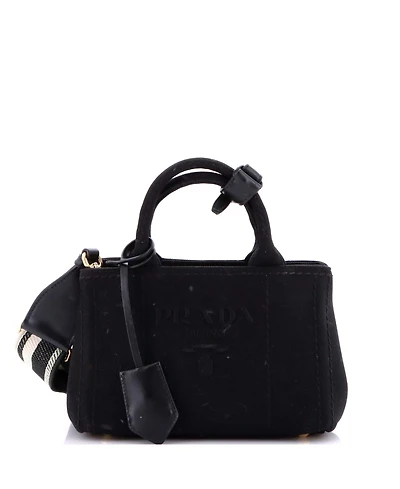 Pre-Owned Prada Mini Logo Jardiniere Tote Canvas