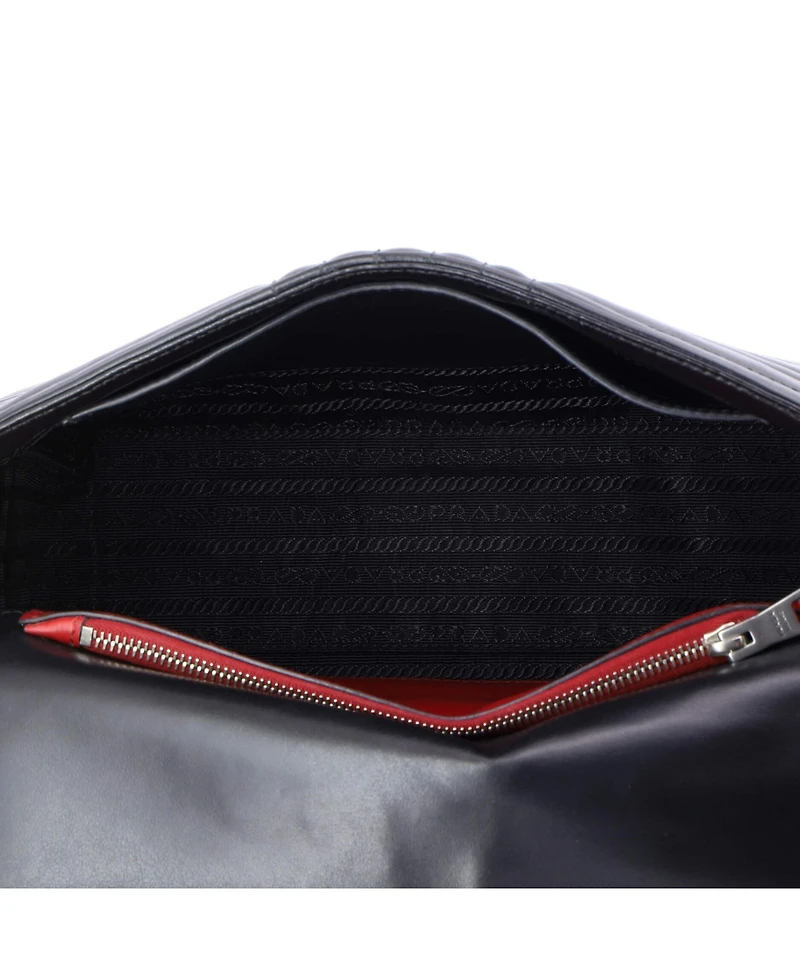 Pre-Owned Prada Chain Flap Shoulder Bag Diagramme Quilted Leather