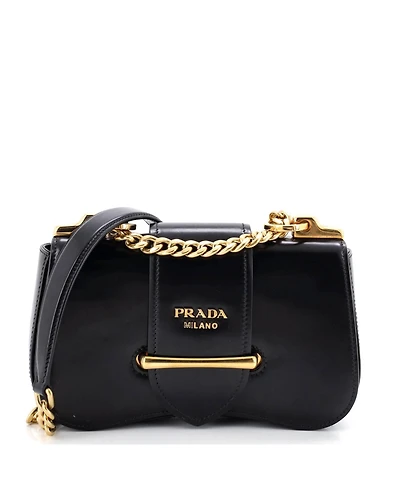 Pre-Owned Prada Medium Sidonie Chain Shoulder Bag City Calf