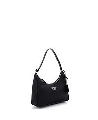 Pre-Owned Prada Mini Re-Edition 2005 Hobo Tessuto with Saffiano Leather