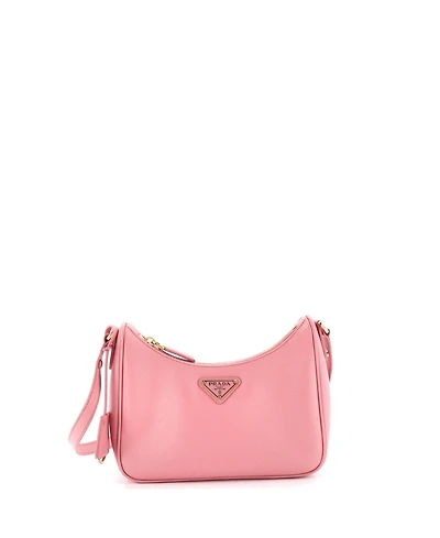 Pre-Owned Prada Mini Re-Edition Hobo Saffiano Leather