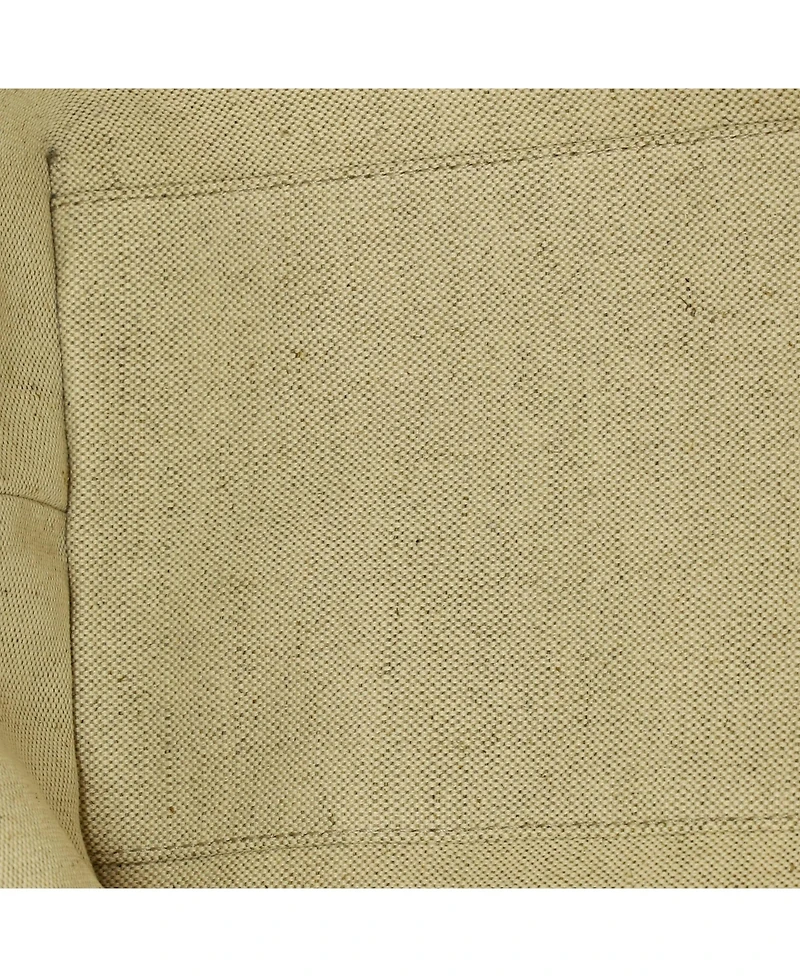 Pre-Owned Prada Large Logo Tote Linen Blend