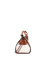 Pre-Owned Loewe Mini Hammock Bag Leather and Anagram Jacquard