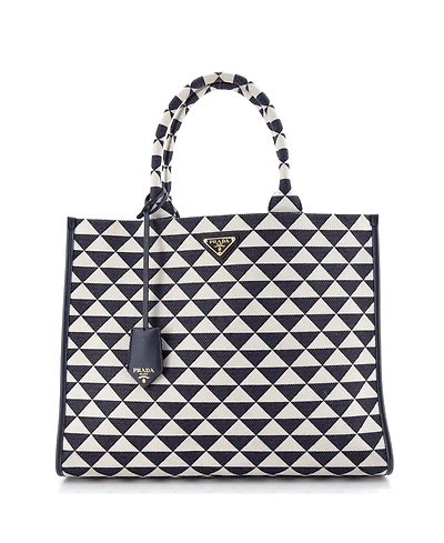 Pre-Owned Prada Large Symbole Shopper Tote Jacquard