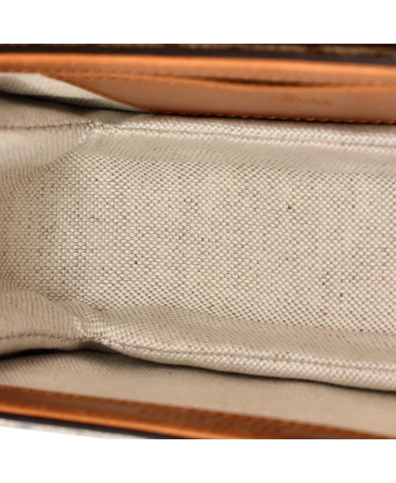 Pre-Owned Gucci Mini Bamboo 1947 Belt Bag Gg Coated Canvas