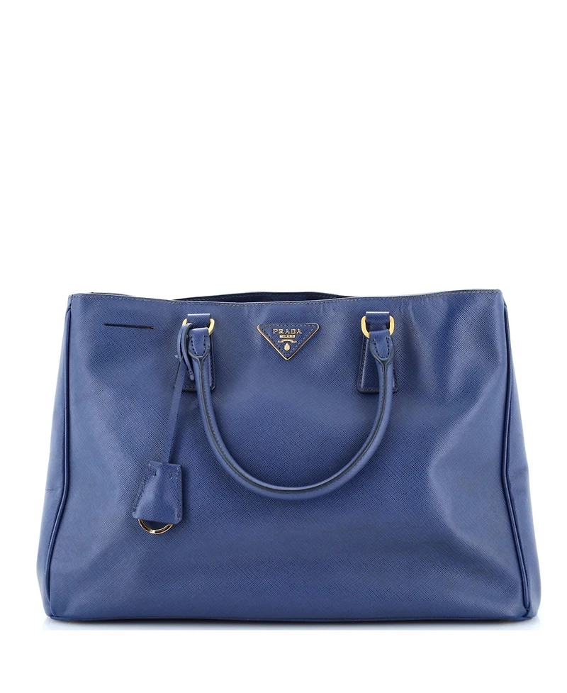 Pre-Owned Prada Large Double Zip Lux Tote Saffiano Leather