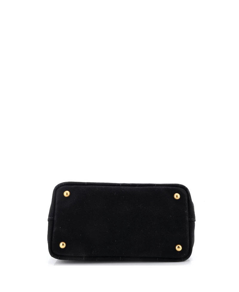 Pre-Owned Prada Mini Canapa Convertible Tote Canvas
