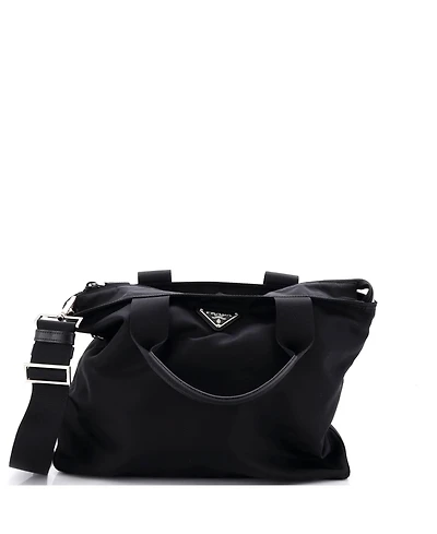 Pre-Owned Prada Small Vela Convertible Tote Tessuto