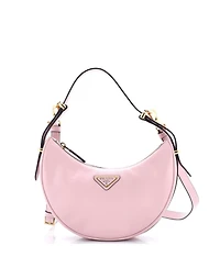 Pre-Owned Prada Small Arque Half Moon Hobo Leather