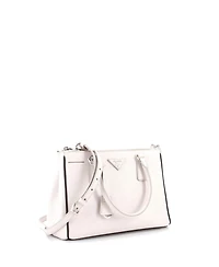 Pre-Owned Prada Small Galleria Double Zip Tote Saffiano Leather
