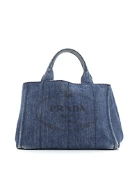 Pre-Owned Prada Mini Canapa Convertible Tote Denim
