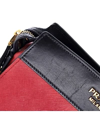 Pre-Owned Prada Small Esplanade Crossbody Bag Saffiano with City Calf