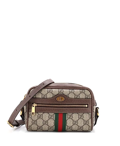 Pre-Owned Gucci Mini Ophidia Shoulder Bag Gg Coated Canvas