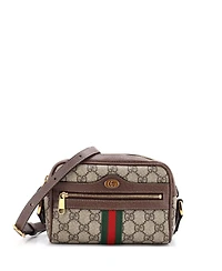 Pre-Owned Gucci Mini Ophidia Shoulder Bag Gg Coated Canvas