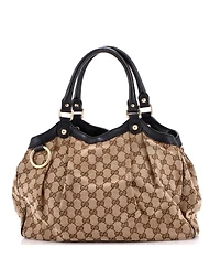 Pre-Owned Gucci Medium Sukey Tote Gg Canvas with Leather