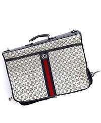 Pre-Owned Gucci Savoy Web Garment Bag Gg Coated Canvas