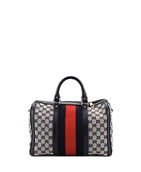 Pre-Owned Gucci Medium Vintage Web Boston Bag Gg Canvas