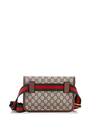 Pre-Owned Gucci Neo Vintage Flap Belt Bag Gg Coated Canvas