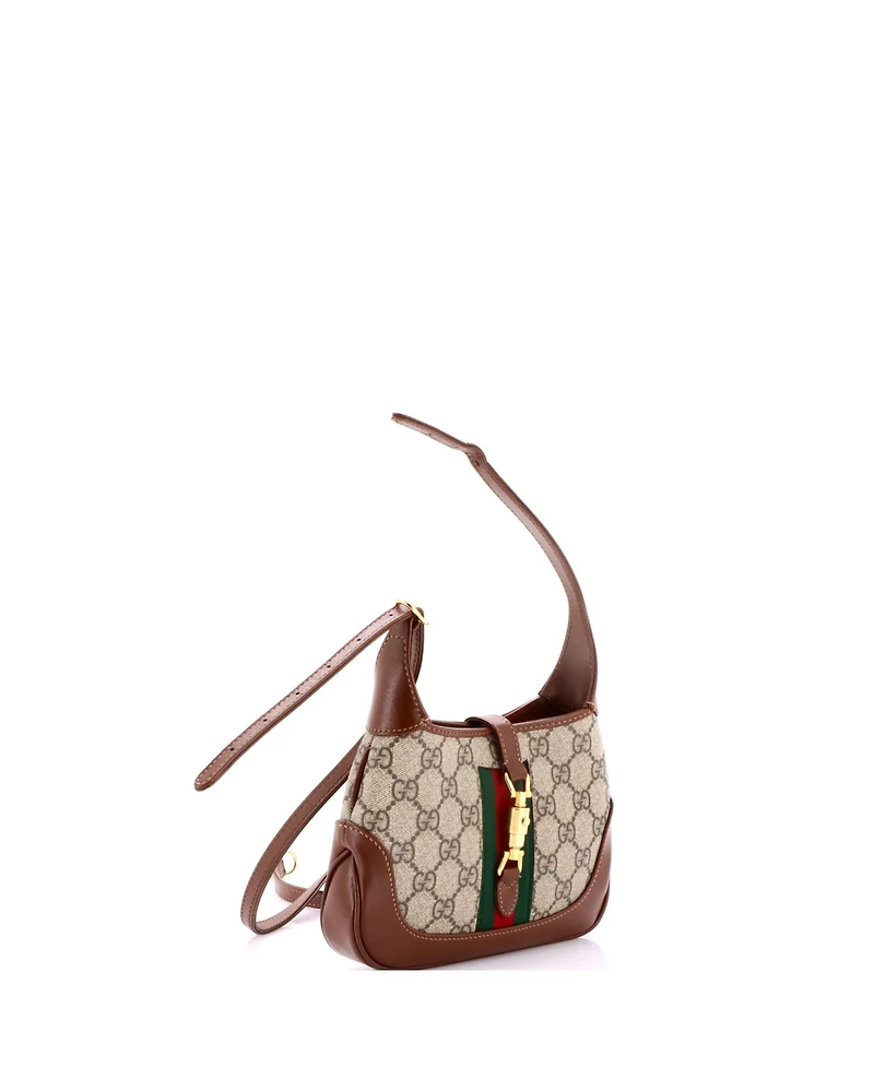 Pre-Owned Gucci Mini Jackie 1961 Hobo Gg Coated Canvas