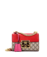 Pre-Owned Gucci Small Padlock Shoulder Bag Gg Coated Canvas and Leather