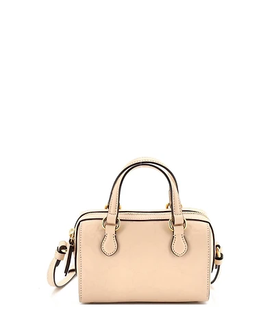 Pre-Owned Gucci Mini Convertible Top Handle Bag Jumbo Gg Embossed Leather