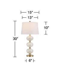 Possini Euro Design Possini Euro Grace 30" High Pearl Fluted Glass Table Lamp