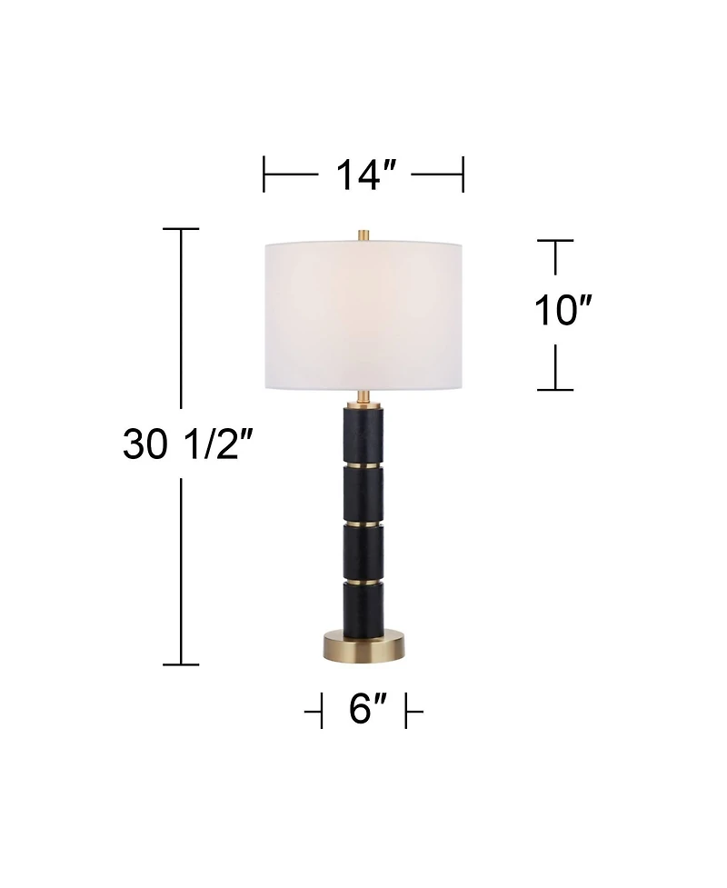 Possini Euro Design Possini Euro Rainier 30 1/2"H Faux Leather Column Table Lamp
