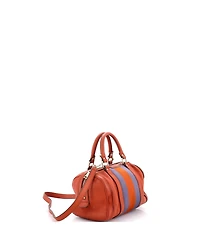 Pre-Owned Gucci Small Vintage Web Boston Bag Leather