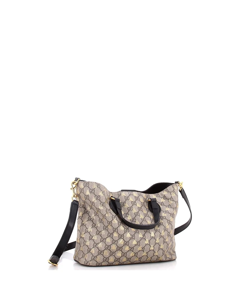 Pre-Owned Gucci Small Convertible Soft Tote Printed Gg Coated Canvas