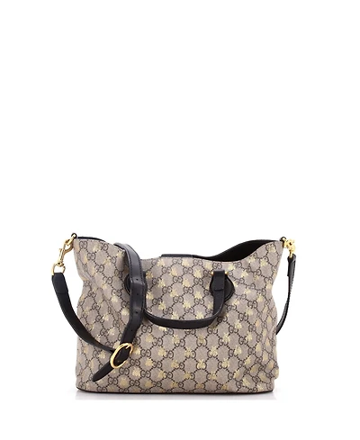 Pre-Owned Gucci Small Convertible Soft Tote Printed Gg Coated Canvas