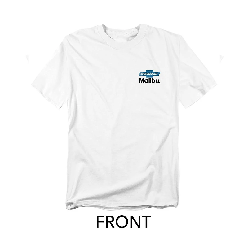 Corvette Men's Chevrolet Malibu Ad Front Back T-Shirt