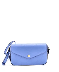 Pre-Owned Gucci Super Mini Envelope Flap Crossbody Bag Jumbo Gg Embossed Leather