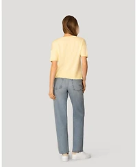 Cable & Gauge Women's Textured Short Sleeve Sweater