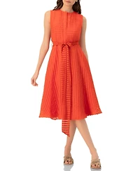 Ivonne Women's Midi A-Line Dress with Waist Tie