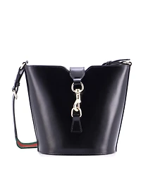 Pre-Owned Gucci Jackie Web Bucket Bag Leather