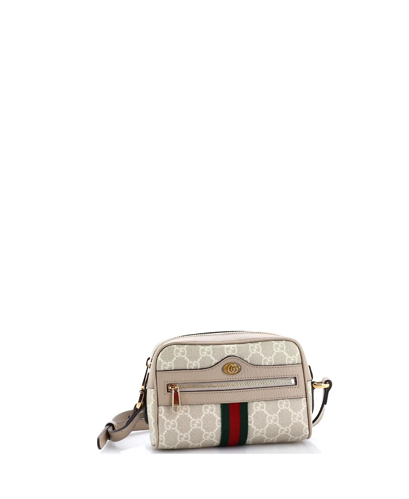 Pre-Owned Gucci Mini Ophidia Shoulder Bag Gg Coated Canvas