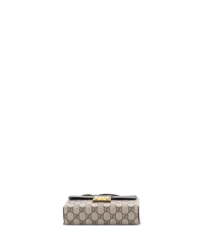 Pre-Owned Gucci Mini Padlock Top Handle Bag Gg Coated Canvas and Leather