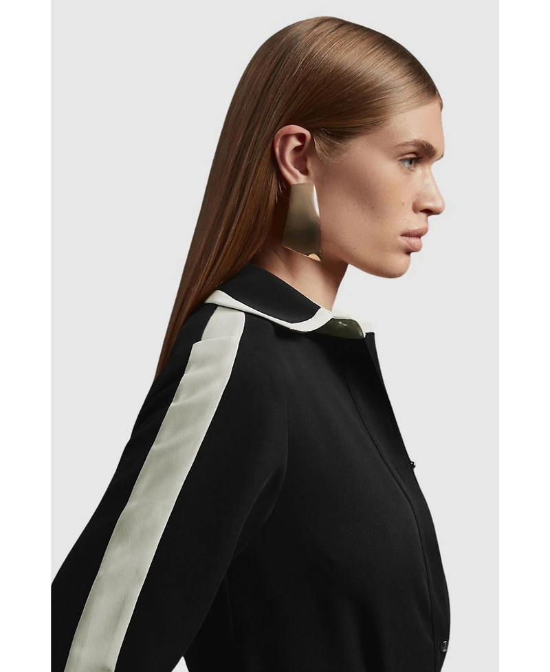 Karen Millen Women's Colour Block Twill Woven Shirt