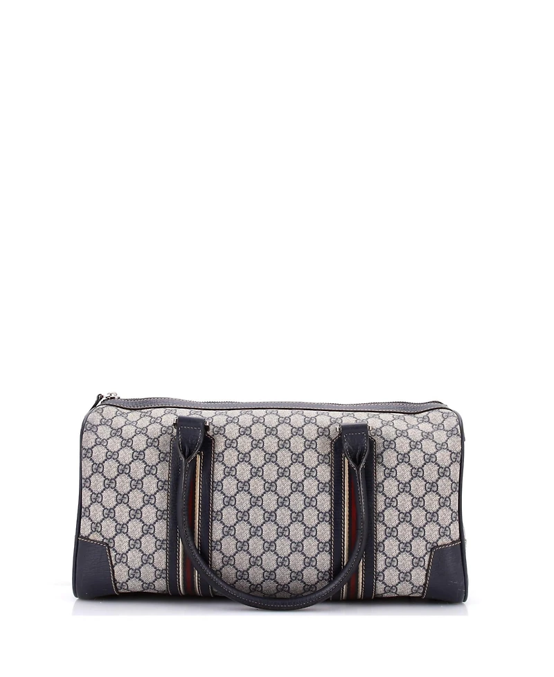 Pre-Owned Gucci Medium Convertible Duffle Bag Gg Coated Canvas