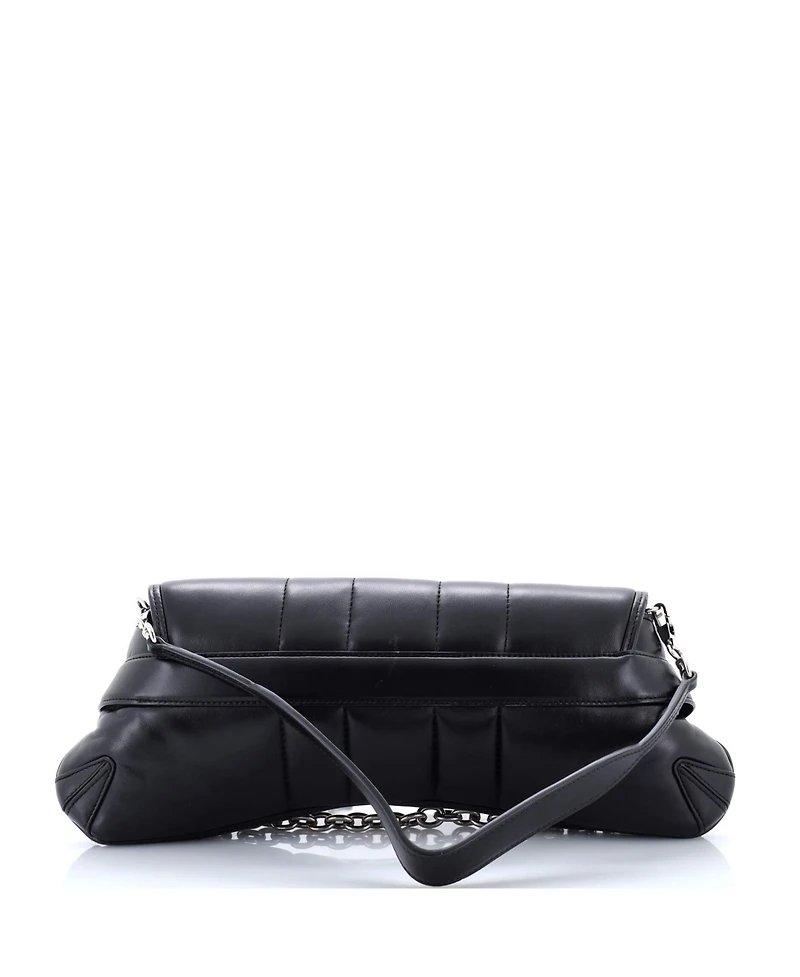 Pre-Owned Gucci Horsebit Chain Shoulder Bag Vertical Quilted Leather