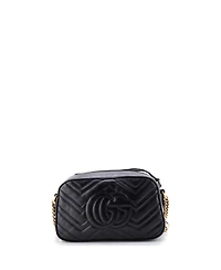 Pre-Owned Gucci Small Gg Marmont Shoulder Bag Embellished Matelasse Leather