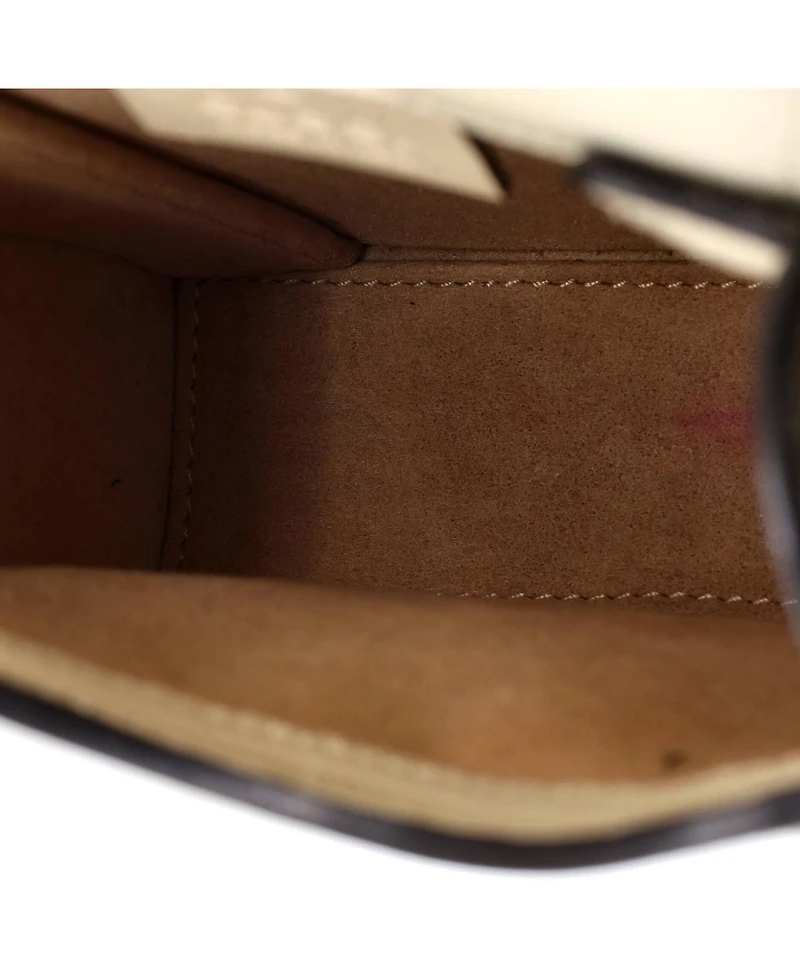 Pre-Owned Gucci Mini Horsebit 1955 Crossbody Bag Gg Coated Canvas with Leather