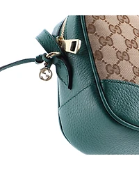 Pre-Owned Gucci Mini Bree Disco Crossbody Bag Gg Canvas with Leather