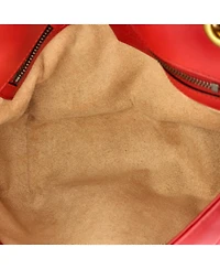 Pre-Owned Gucci Small Gg Marmont Flap Bag Matelasse Leather