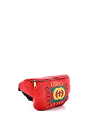 Pre-Owned Gucci Medium Logo Belt Bag Printed Leather