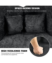 Rainsken Accent Chair with Butterfly Back, 360° Swivel Vanity Chair, Chenille Makeup Chairs with Sturdy Pyramid Base for Living Room, Bedroom